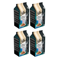 Sheba delicatessen in gelei tonijn & zalm multipack*4