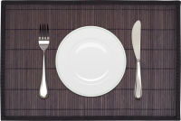 VidaXL Bamboe Placemat   Donkerbruin, 30 x 45 cm, 6 stuks
