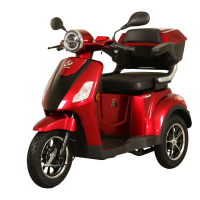 Chunlai CL 06Z 3 wiel elektrische step, EU typegoedgekeurd L2e P, 1000 W motor, 60 V 20 Ah lithiumbatterij, 25 km/h, Rood/Zwart