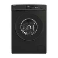 SHARP Wasmachine   7 kg, 1400 rpm, Energieklasse A, Invertermotor, Zwart, ESNFB714BBNACB