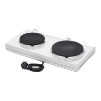 Severin Twin Kookplaat DK 1042 – 2 Kookzones – 2500 W – Traploos Instelbare Temperatuur – Wit