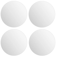 5Five Ronde Wandspiegel Set   20 cm, Zilver, Verpakking van 4