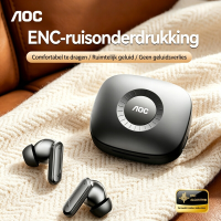 AOC ACT1661 Draadloze in ear oordopjes, ENC ruisreductie voor gesprekken, Bluetooth 5.4, 20 Uur ultralange stand by, 3D surround sound, Hi Fi high definition decoding, aanraakbediening, Type C snelladen, aanbevolen als cadeau