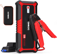 GOOLOO GP4000 jumpstarter powerbank, 4000 A autojumpstarter 12 V (alle benzinemotoren en tot 10 l diesel) superveilige powerbank jumpstarter met led, draagbare auto accubooster met startkabel