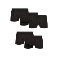Urban Classics effen boxershorties van biologisch katoen 5 pack   onderdelen   zwart   XXL