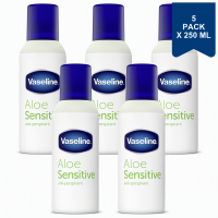 Vaseline Deospray Aloe Sensitive 250 ml (5 Pack)