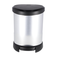 Curver Decobin pedaalemmer   5 liter   metallic   premium opbergoplossing, duurzaam kunststof, moderne huisorganisatie