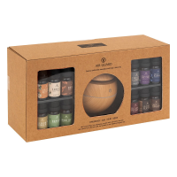 Olie 12 + Giro etherische olie diffuser set