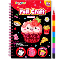 Food Series Folie Art Knutselset, 1 Set, Schoonmaakvrije DIY Activiteit, Reisspeelgoed, Verjaardagscadeau voor Kinderen van 4 9 Jaar