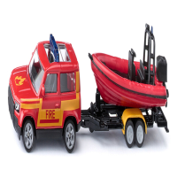 Siku Land Rover Defender brandweerwagen model   rood, 17,1 cm
