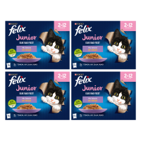 Felix premium kwaliteit junior kattenvoer gemengde smaken 12* 4 = 48 × 85 g (2 12 maanden)