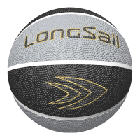 LONGSAIL professionele wedstrijdbasketbal maat 5 27,5 in zwart grijs antislip slijtvast