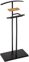 5Five bamboe metalen badkamerrek   zwart, 45 x 22 x 114 cm