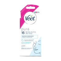 Veet Pure Ontharingsstrips    Gezicht   Hypoallergene   Aanbevolen Door Dermatologen    16 stuks