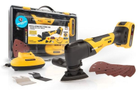 Powerplus POWXB40020 20 V Draadloze Oscillerende Multitool met Borstelloze Motor, 6 Snelheidsinstellingen, Snelle Ontgrendeling, 2000 mAh Accu, Oplader en Koffer