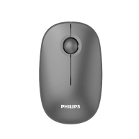 Philips 3000 serie draadloze muis, 2,4 GHz stille computermuis met USB ontvanger, 1600 DPI stille klik optische muis voor laptop pc Win&Mac, EU versie, zwart   SPK7378B/00