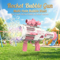 TOKKY Bellenblaasers Magische Roze Raketlanceerder Bellenblaaspistool   Roze Klein
