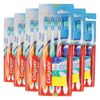 6X Colgate Tandenborstel Triple Action Medium 4 stuks