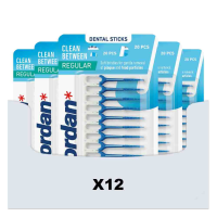 12X Jordan Dental Sticks Clean Between Regular 40 stuks