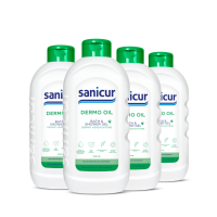 4X Sanicur Bad en Douchegel Dermo Oil 1000 ml