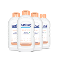4X Sanicur Bad en Douchegel Sensitive 1000 ml