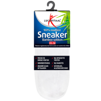 12X Lucovitaal Bamboe Sneakersok Wit maat 39 42 1 paar