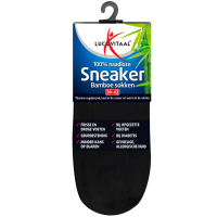 12X Lucovitaal Bamboe Sneakersok Zwart maat 39 42 1 paar