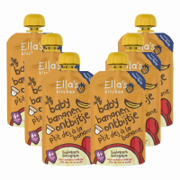 6X Ella's Kitchen Biologisch Knijpfruit 6+m Banaan 100 gr
