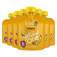 6X Ella's Kitchen Biologisch Knijpfruit 6+m Banaan, Appel, Passievrucht & Abrikozen 90 gr
