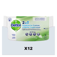 12X Dettol Hygienische Doekjes 2in1 12 stuks