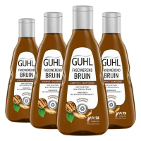 4X Guhl Shampoo Bruin Glans & Verzorging 250 ml