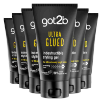6X Got2b Ultra Glued Indestructible Styling Gel 150 ml
