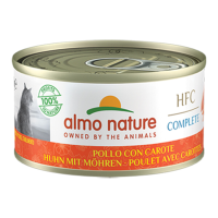 24X Almo Nature HFC Complete Kattenvoer Nat Graanvrij Kip & Wortel 70 gr