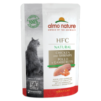 24X Almo Nature HFC Natural Kattenvoer Nat Kip & Garnaal 55 gr