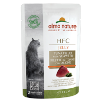 48X Almo Nature HFC Kattenvoer Nat in Gelei Tonijnfilet & Algen 55 gr