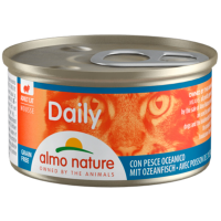 48X Almo Nature Daily Menu Kattenvoer Nat Mousse Oceaanvis 85 gr