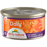 24X Almo Nature Daily Menu Kattenvoer Nat Mousse Konijn 85 gr
