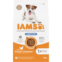 3X IAMS Dog Adult Weight Control Kip 3 kg