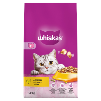 6X Whiskas 7+ Adult Katten Droogvoer Kip 1,9 kg