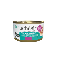 12X Schesir Kattenvoer Tonijn en Zeebrasem in Boullion 70 gr