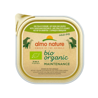 18X Almo Nature Bio Organic Maintenance Hondenvoer Nat Kip & Groenten 300 gr