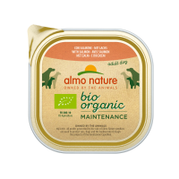 9X Almo Nature Bio Organic Maintenance Hondenvoer Nat Zalm 300 gr