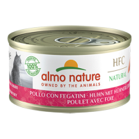 Almo Nature HFC Natural Kattenvoer Nat Kip en Lever 70 gr