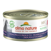 24X Almo Nature HFC Natural Kattenvoer Nat Tonijn & Kip & Ham 70 gr