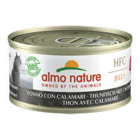 24X Almo Nature HFC Kattenvoer Nat in Gelei Tonijn & Inktvis 70 gr