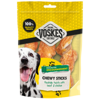 10X Voskes Hondensnack Stick Runderhuid M Rund met Kip 3 stuks