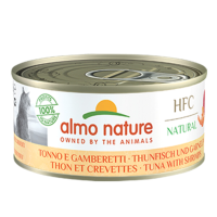 24X Almo Nature HFC Natural Kattenvoer Nat Tonijn & Garnaal 150 gr