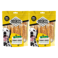 2X Voskes Hondensnack Rawhide Sticks Kip 400 gr