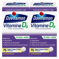 2X Davitamon Vitamine D Volwassenen 75 smelttabletten