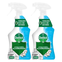 2X Dettol Power & Fresh Spray Katoenfris Allesreiniger 500 ml